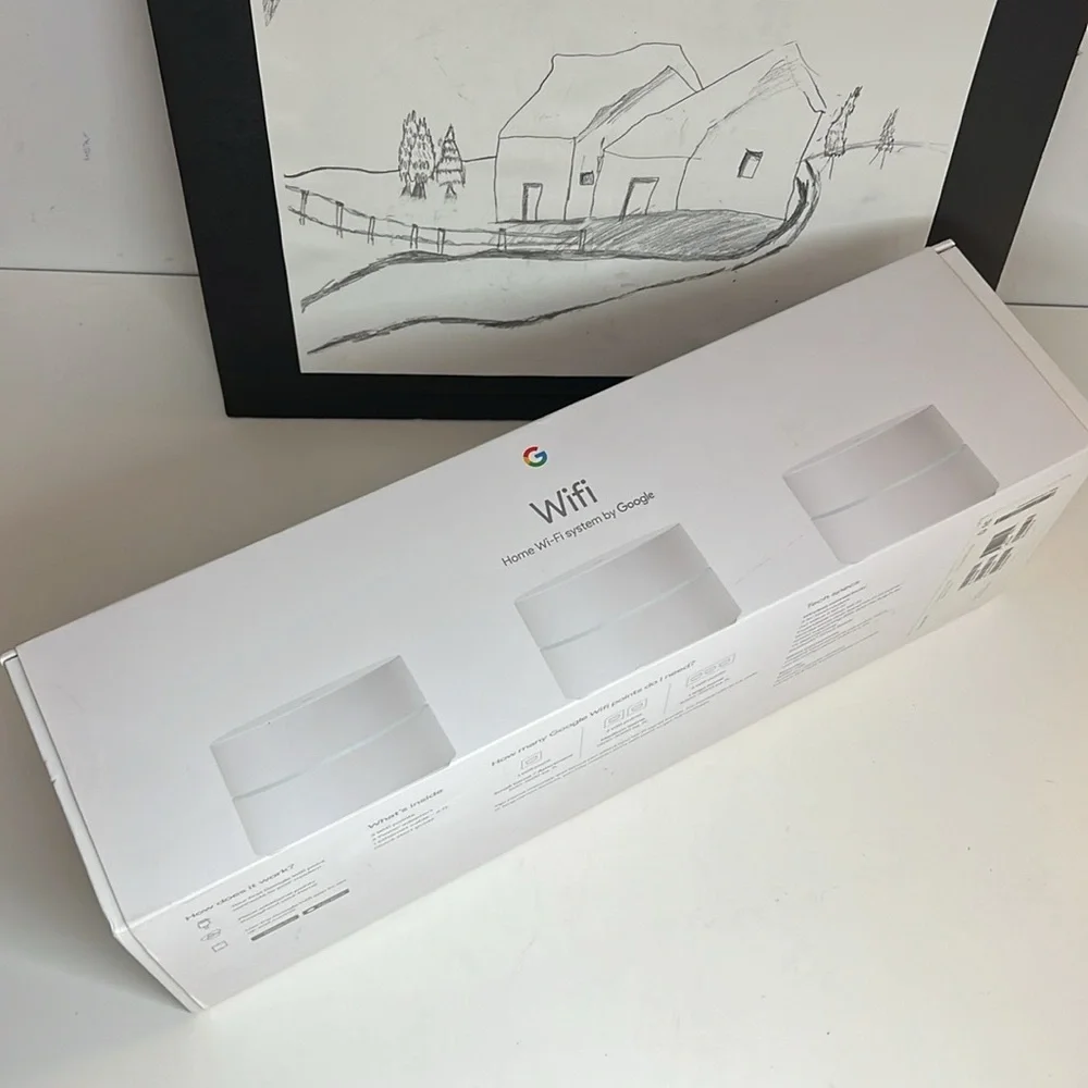 Google Nest Model AC-1304 Whole Home Wi-Fi Router set of 3 in White